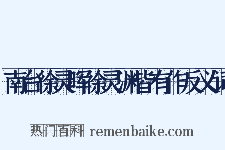 南台徐灵晖徐灵渊皆有作反义词是什么意思的图片